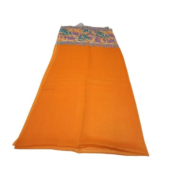 Orange Large Scarf Dupatta Scarf - Picture 6 of 9